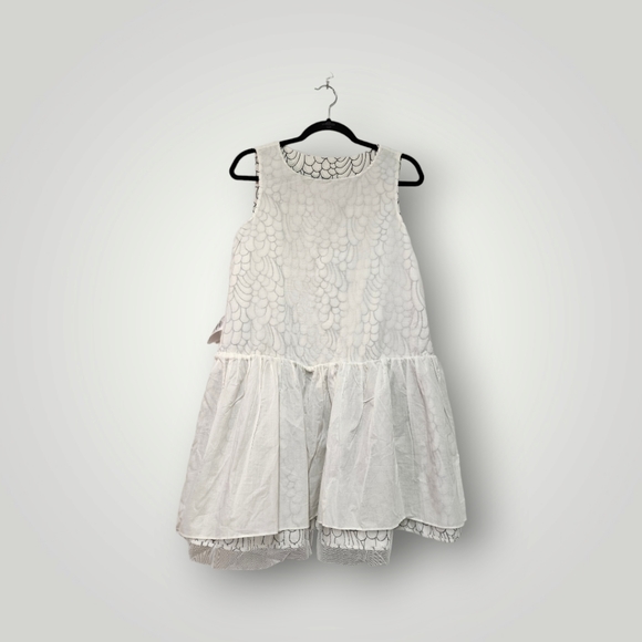 MAJE Dress Womens Size 3 US Large Reflet Embroidered In Blanc Boat Neck New - Picture 4 of 11